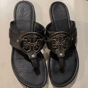 Tory Burch black leather sandals